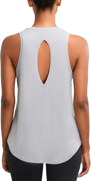 RUNNING GIRL Women's Sleeveless Workout Tops, Ultra Soft Loose Fit Active Tennis Shirts Yoga Tank for Women