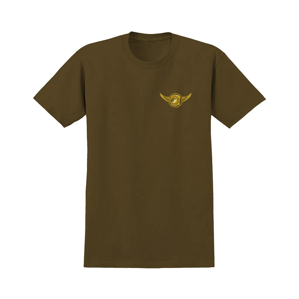 Spitfire x AntiHero Classic Eagle S/S Tee - Coffee/Yellow