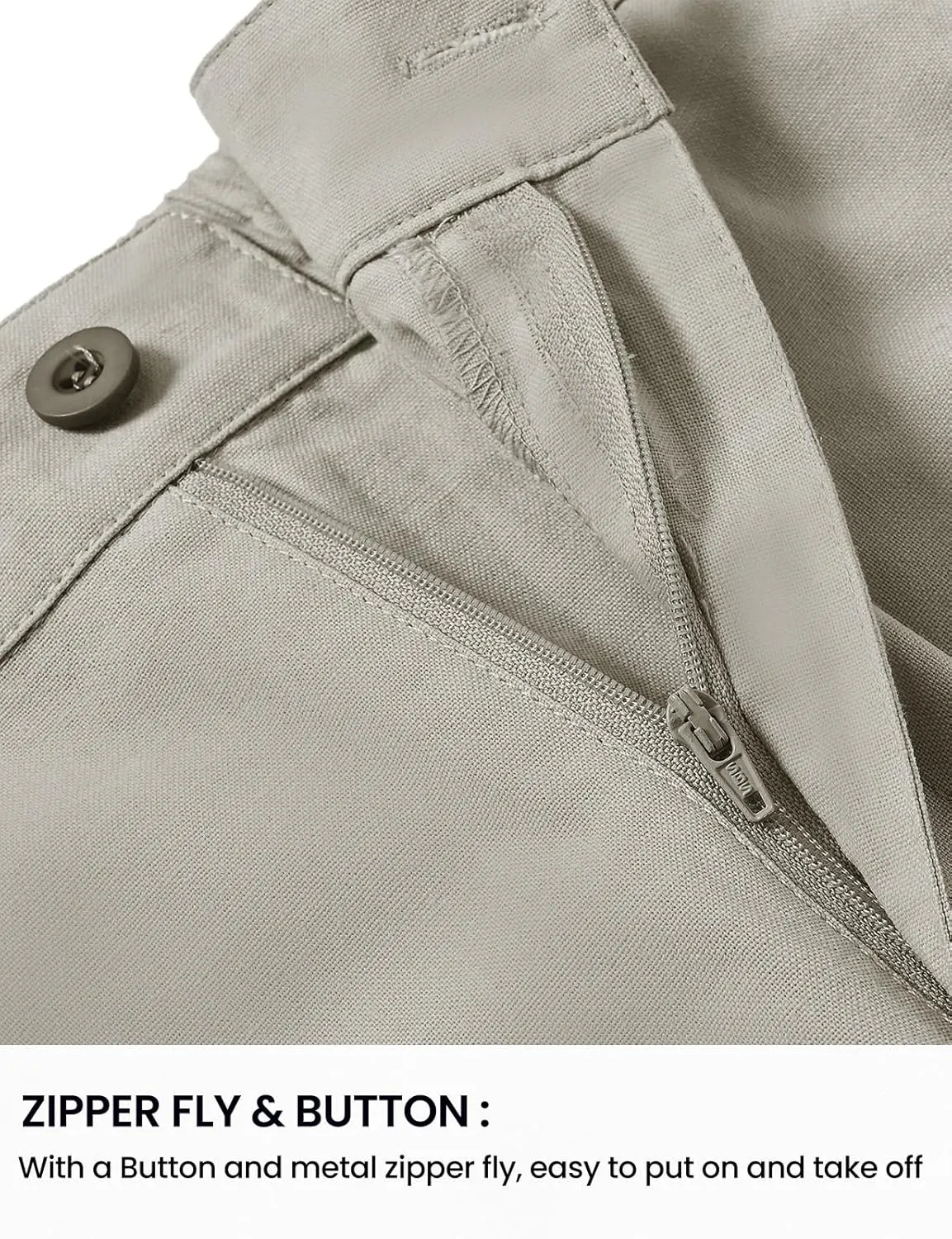 TBMPOY Mens Linen Pants Casual Lightweight Beach Summer Pants Elastic Waist Slim Fit Trousers