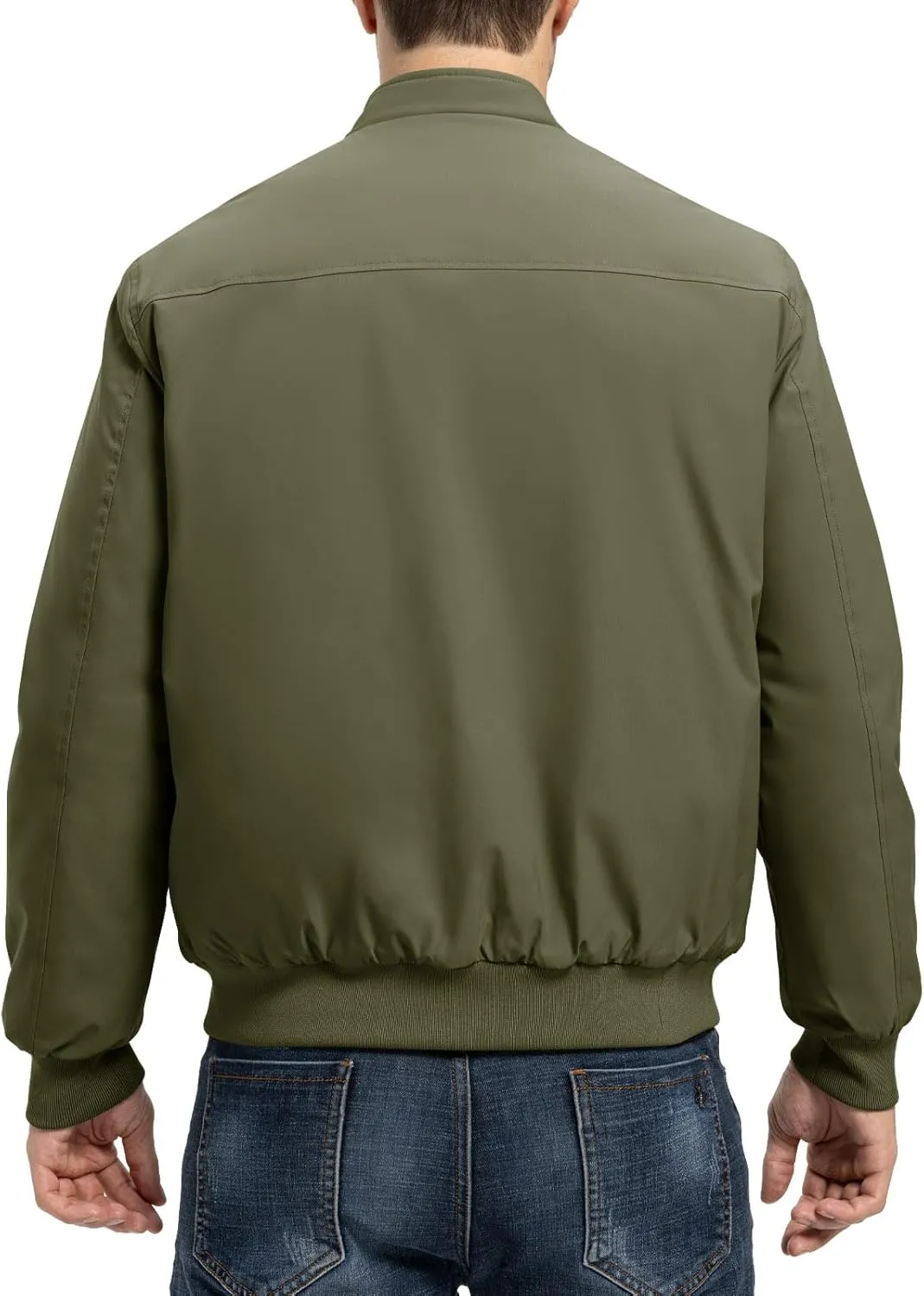 TBMPOY Men's Winter Lightweight Bomber Jackets Water Resistant Fall Casual Windbreakers Quilted Full Zip Windproof Work Coats