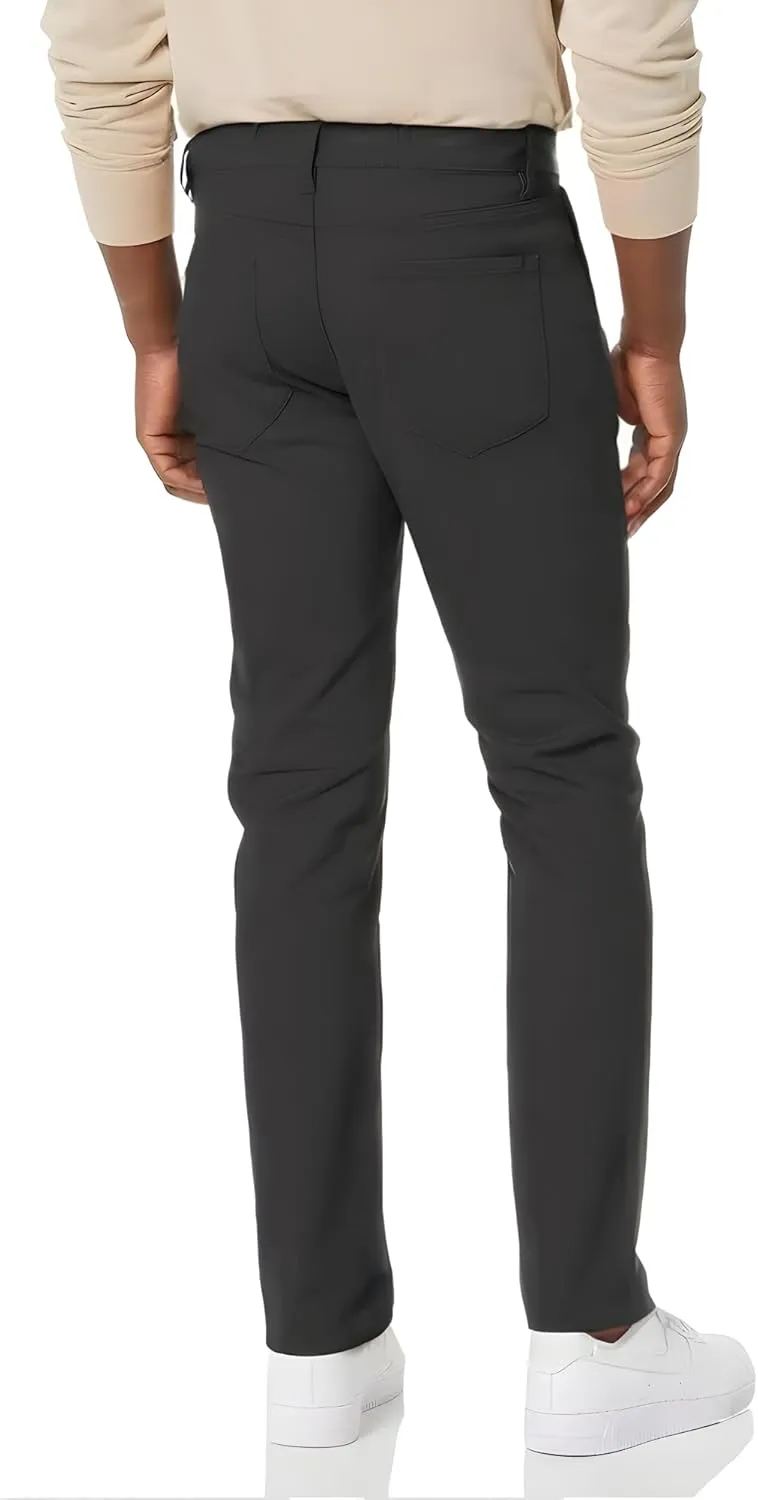 TEGIAS Men's Slim-Fit Stretch Plaid Jean Classic Comfort Regular Fit