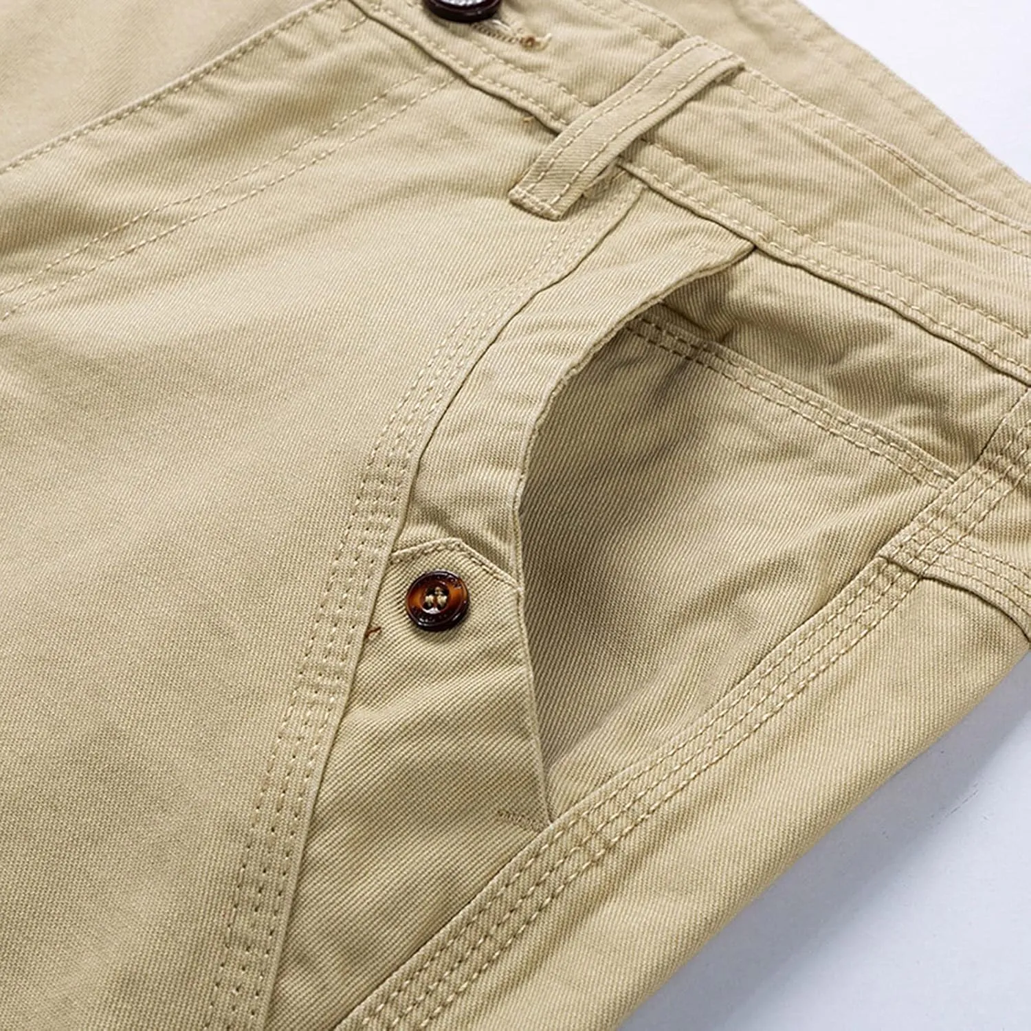 tuduoms Men's Slim-Fit Comfort Stretch Cargo Short Chino Ripstop Work Shorts Trousers Lightweight Multi Pockets Casual Short