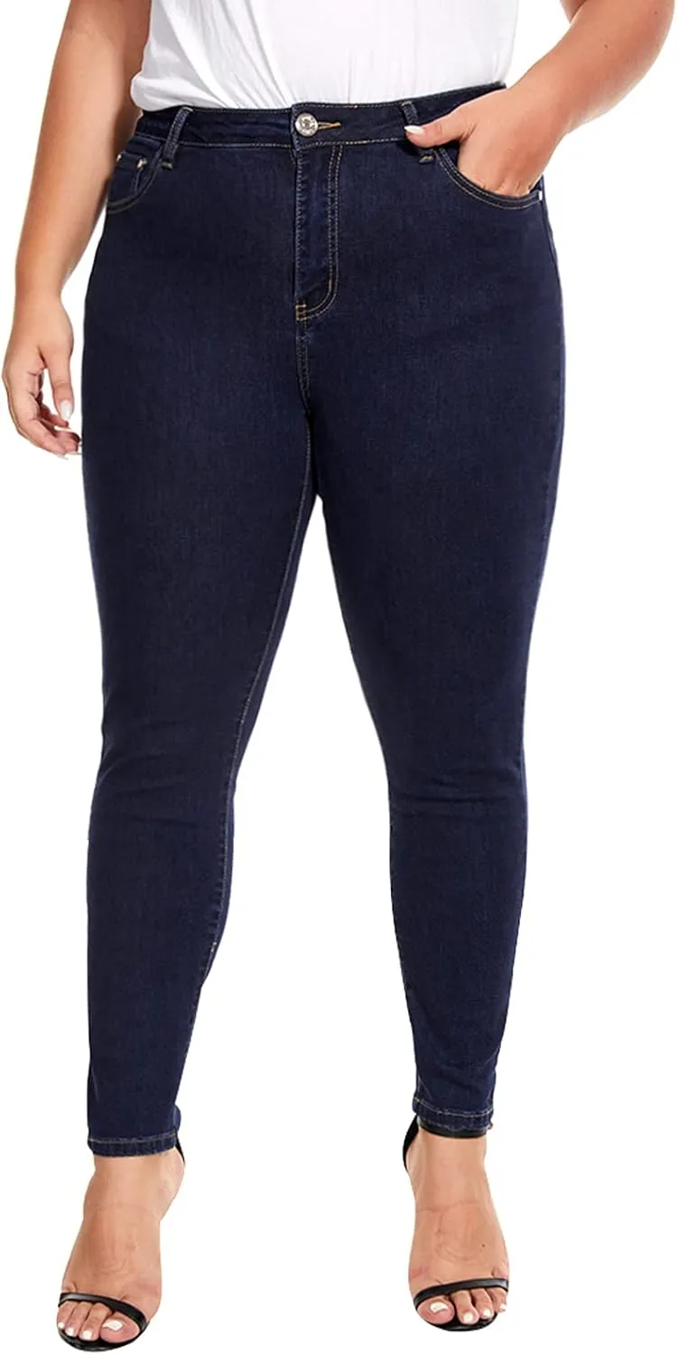 VIPONES Women Jeans High Waisted Skinny Stretchy Soft Slim Fit Distressed Comfy Classic Jeggings Denim Pants