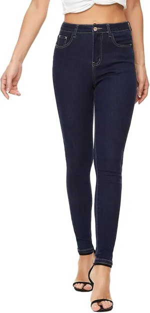 VIPONES Women Jeans High Waisted Skinny Stretchy Soft Slim Fit Distressed Comfy Classic Jeggings Denim Pants