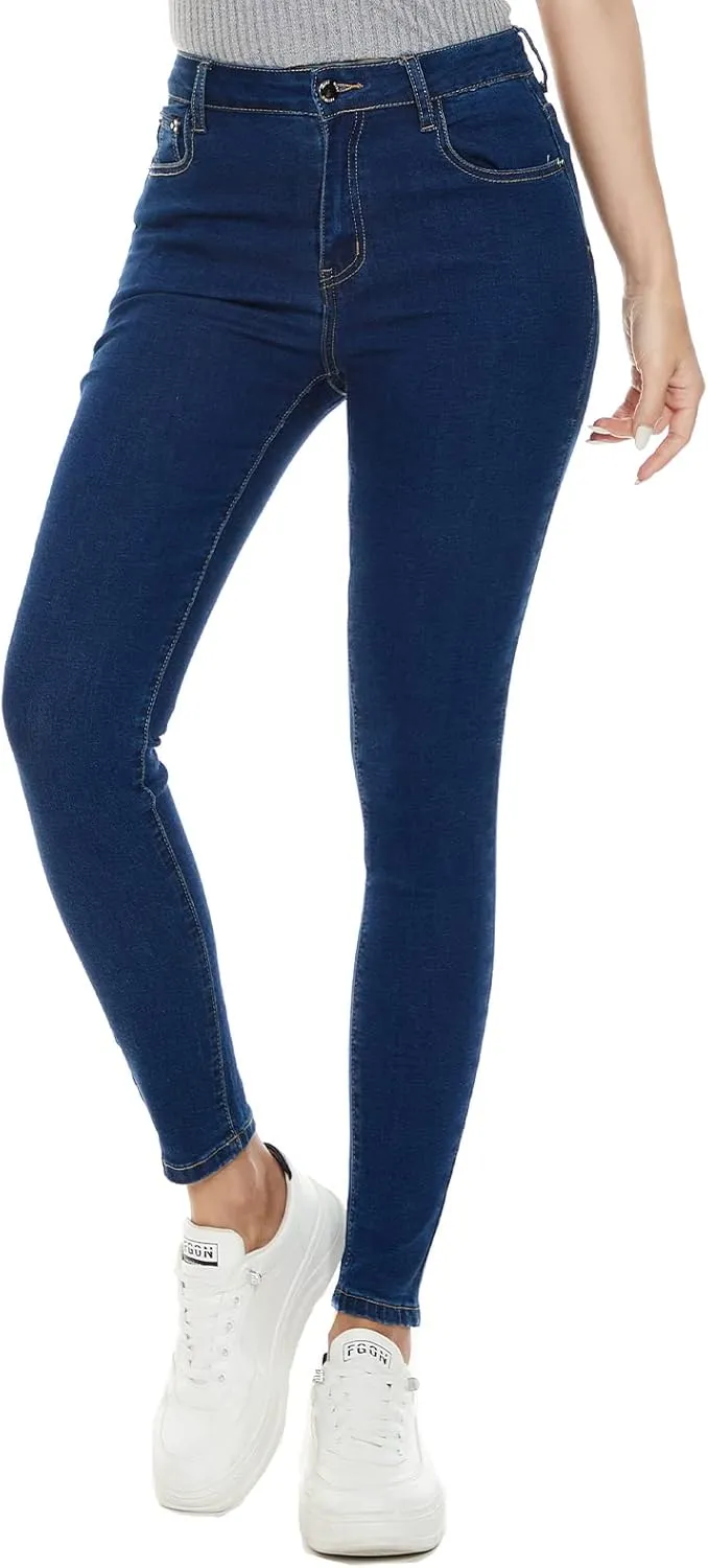 VIPONES Women Jeans High Waisted Skinny Stretchy Soft Slim Fit Distressed Comfy Classic Jeggings Denim Pants