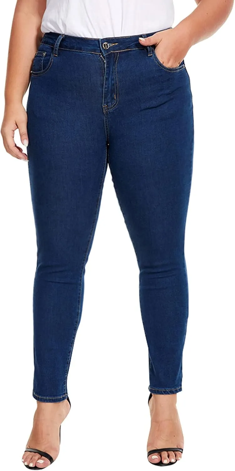 VIPONES Women Jeans High Waisted Skinny Stretchy Soft Slim Fit Distressed Comfy Classic Jeggings Denim Pants