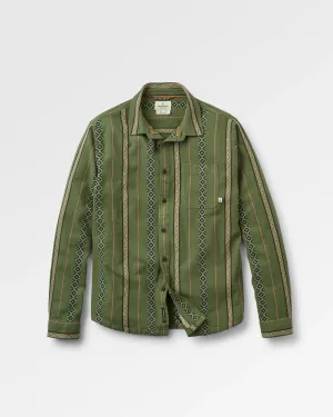 Voyage Jacquard Shirt - Wild Green Stripe