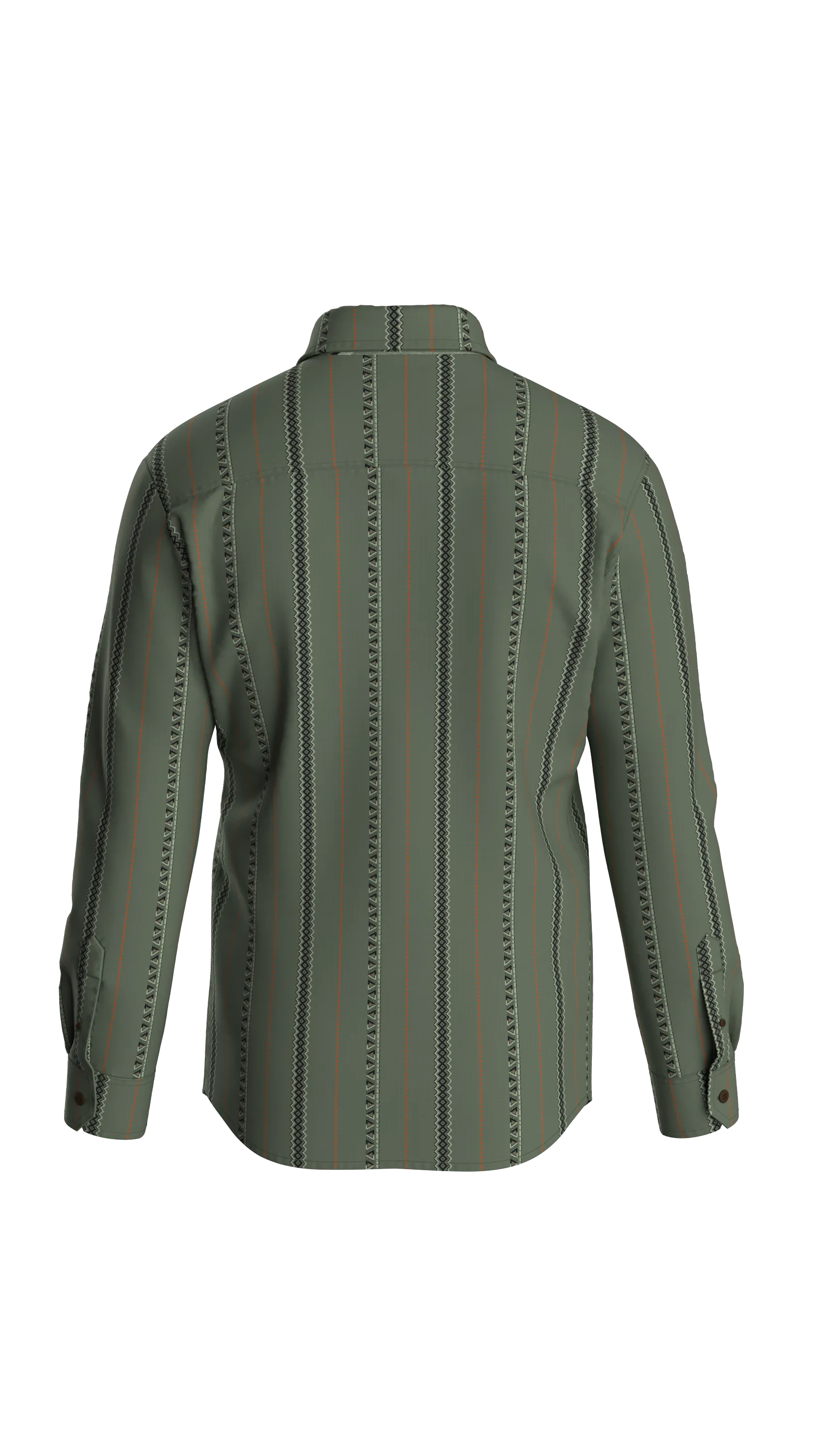 Voyage Jacquard Shirt - Wild Green Stripe