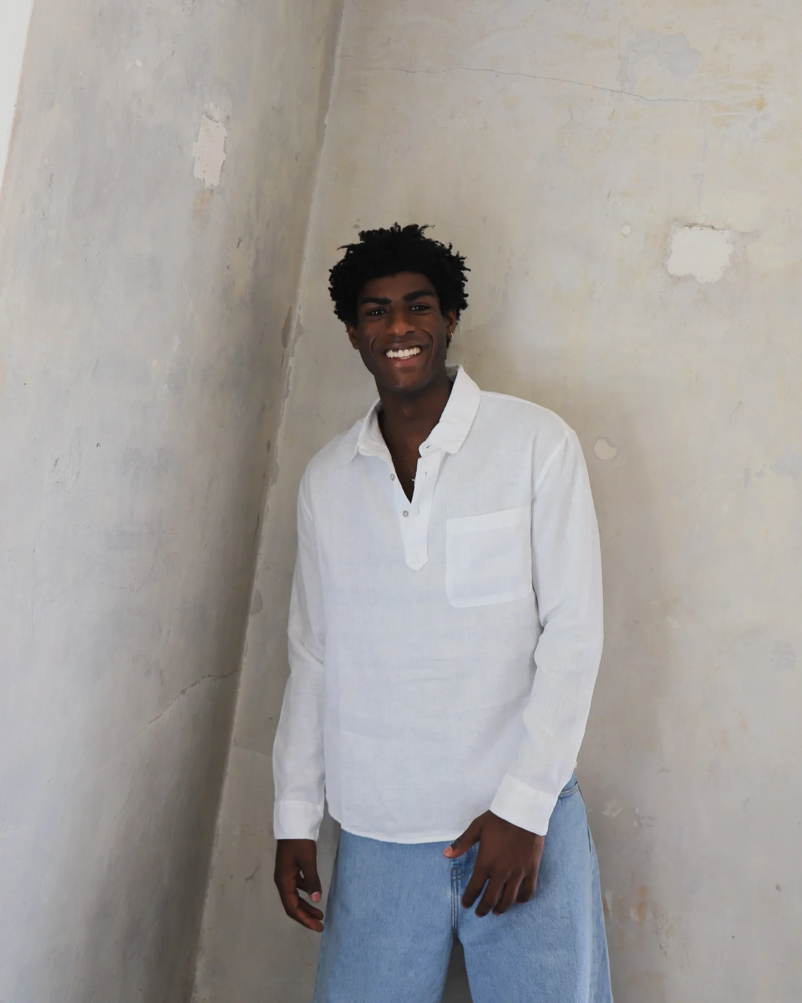 White Hemp Adventure Shirt (Pre-Loved)