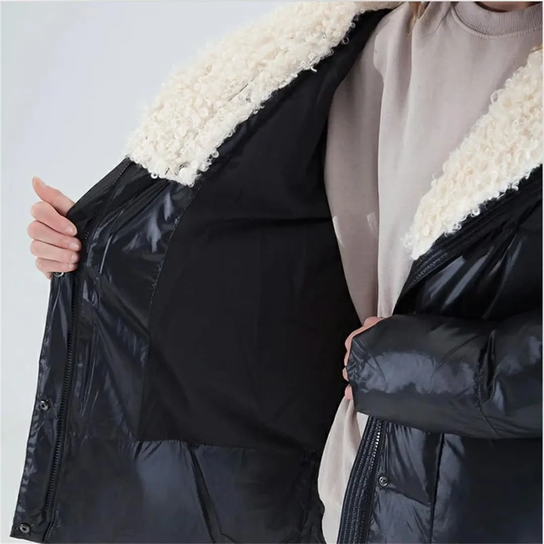 Winter Ladies Down Jacket Coat Women Padded Loose Parka Thick Warm Cotton Quilted Outerwear