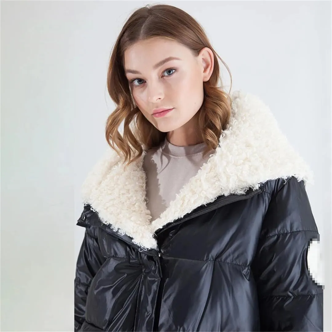 Winter Ladies Down Jacket Coat Women Padded Loose Parka Thick Warm Cotton Quilted Outerwear