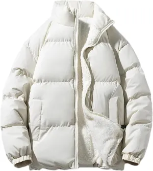 Winter Men Jacket Autumn Warm Fleece Thickened Cotton Padded Windproof Plus Size Jackets Stand Collar Casual Coat