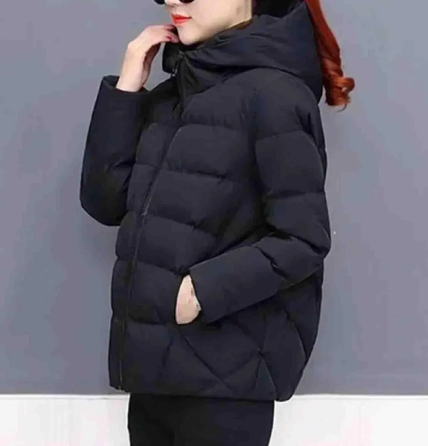 Women Jacket Parka Down Cotton Padded Coat Winter Slim Short Hooded Warm Thicken Jackets Women's Outerwear Clothing