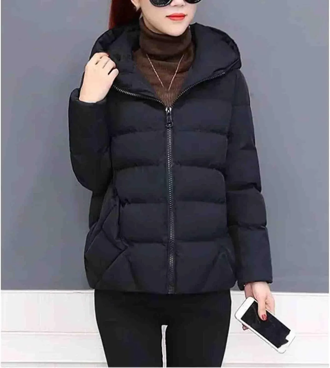 Women Jacket Parka Down Cotton Padded Coat Winter Slim Short Hooded Warm Thicken Jackets Women's Outerwear Clothing