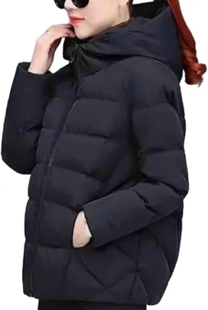 Women Jacket Parka Down Cotton Padded Coat Winter Slim Short Hooded Warm Thicken Jackets Women's Outerwear Clothing