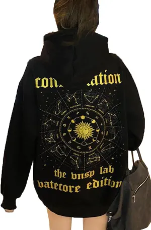 Women's Solid Prints Lightweight Pullover Hoodies Oversized Casual Long Sleeve Sweatshirts Tops with Pocket