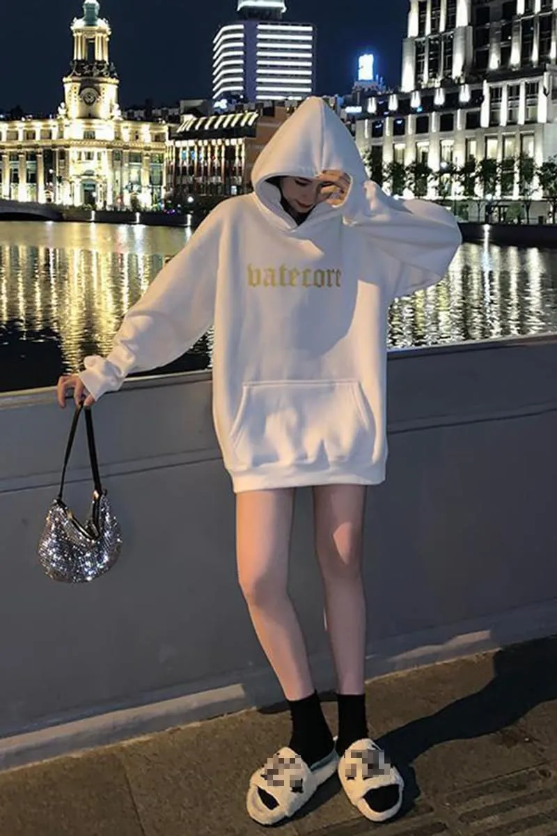 Women's Solid Prints Lightweight Pullover Hoodies Oversized Casual Long Sleeve Sweatshirts Tops with Pocket