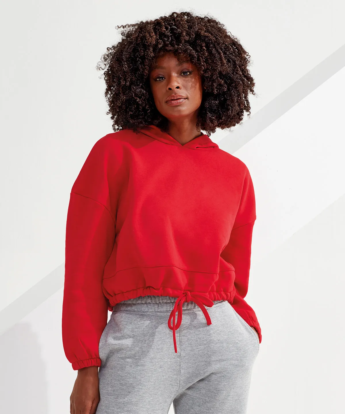 Womens TriDri® cropped oversize hoodie | Charcoal
