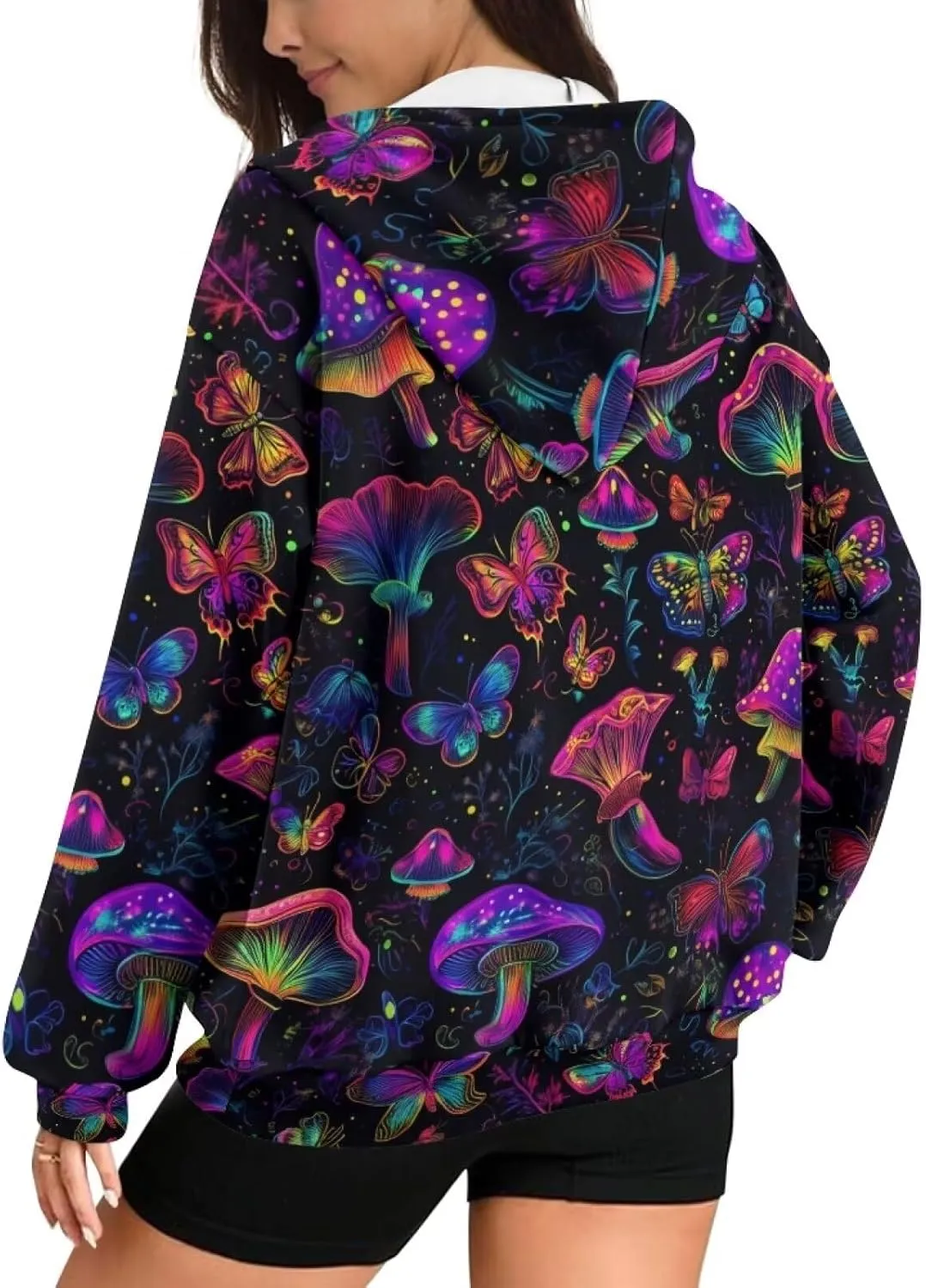 Womens Zip Up Hoodie Long Sleeve Fall Hooded Sweatshirts with Pockets Lightweight Jacket