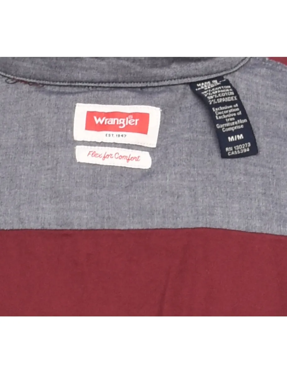Wrangler Maroon Denim Shirt - M