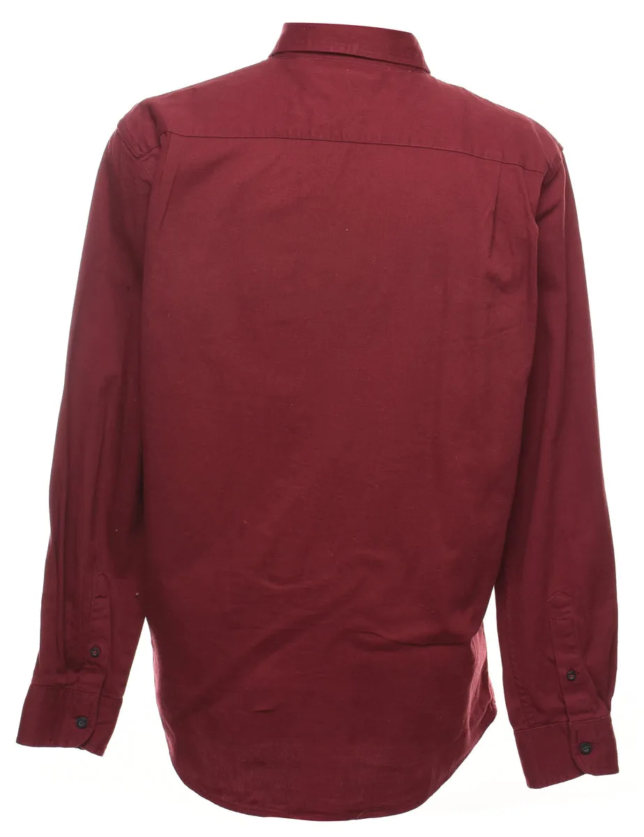 Wrangler Maroon Denim Shirt - M