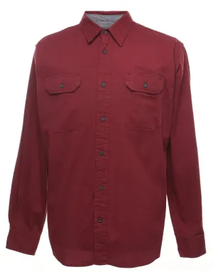 Wrangler Maroon Denim Shirt - M