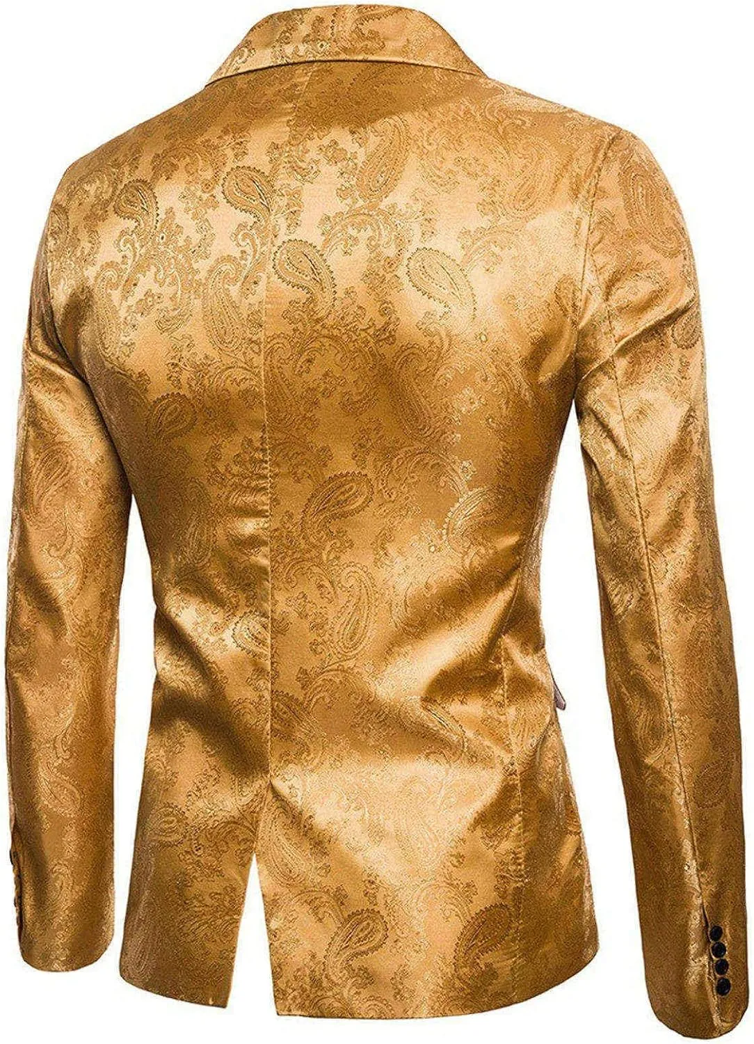 WUAI-Men Casual Suit Blazer Jackets Lightweight Tailored One Button Work Business Sport Coat Outwear Tops