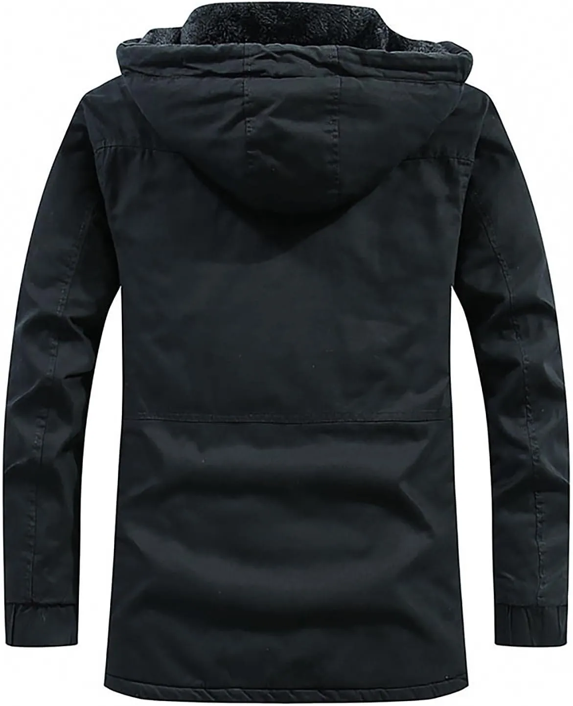 Ymosrh Winter Jackets for Men Men's Hooded Windproof Solid Long Sleeve Soft Coat Shell Jacket Mens